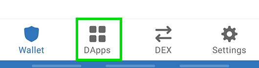 انتخاب گزینه DApps