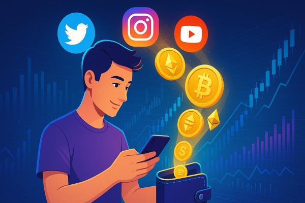 شبکه‌های اجتماعی، یکی از روش‌های کسب درآمد از ارز دیجیتال بدون سرمایه