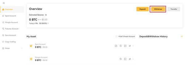 صرافی XT (ایکس تی): معرفی + نقد و بررسی کامل 42 انتخاب گزینه Withdraw در صرافی ایکس تی