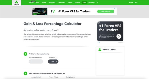 6 تا از بهترین ماشین حساب فارکس که رایگان هستند! 4 ماشین حساب Babypips، جزو بهترین ماشین حساب فارکس