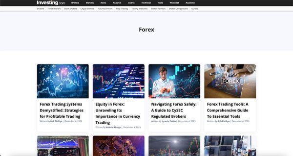 سایت Investing.com، جزو بهترین سایت آموزش فارکس خارجی