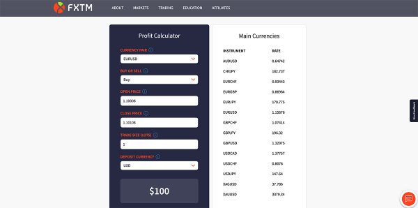 6 تا از بهترین ماشین حساب فارکس که رایگان هستند! 6 ماشین حساب FXTM