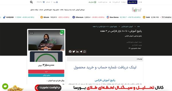 دوره آموزش فارکس بورسا