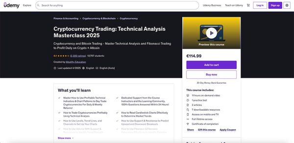 Cryptocurrency Trading: Technical Analysis Masterclass (Udemy)