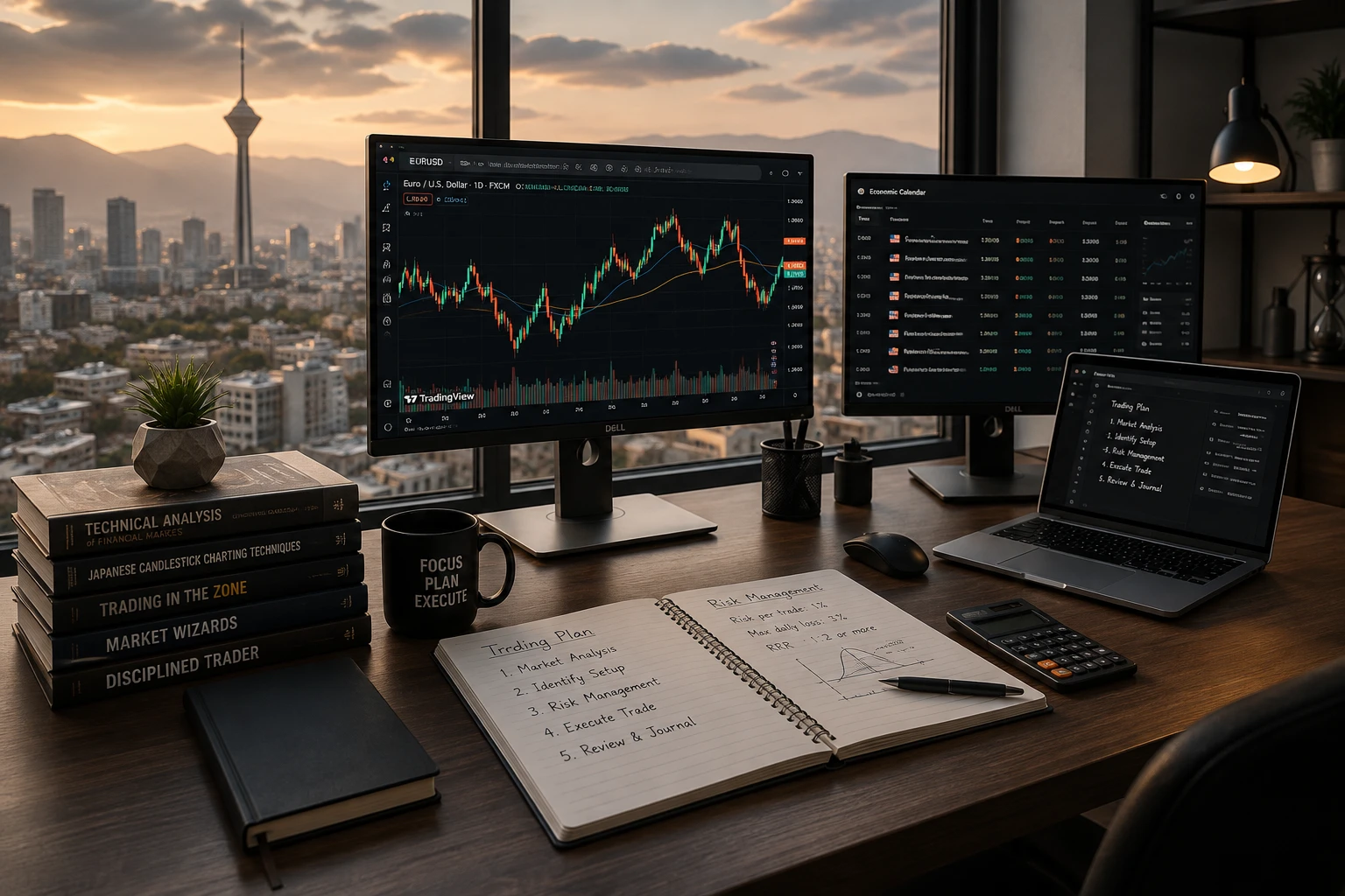 Professional Forex Trading Workspace