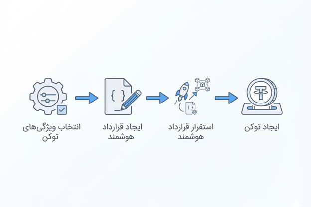 توکن چیست؟ آشنایی با انواع توکن 3 روند ساده ساخته شدن یک توکن